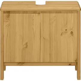 OTTO products Waschbeckenunterschrank OTTO PRODUCTS "Jorrick", beige (natur), B:60cm H:55,5cm T:34,2cm, Massivholz, Schränke, Waschbeckenunterschrank, Breite 60 cm, Kiefer mit Bio Öl/Wachs behandelt, Siphonausschnitt