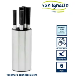 San Ignacio KINVARA - Metall-Tacoma für 5 Messer 35x11cm