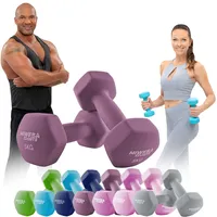 MIWEBA Sports Gymnastikhanteln 2er-Set NKH100, bodenschonend, 0,5-10 kg, Anti-Rutsch-Oberfläche