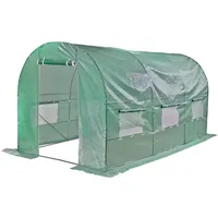 Gewächshaus Tunnel Treibhaus Folientunnel Frühbeet Tomatenhaus 450x200x200 cm