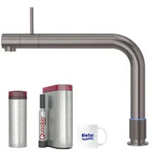 bietal® Quooker Front Gunmetal & PRO3 Heißwasser & Sprudelwasser CUBE