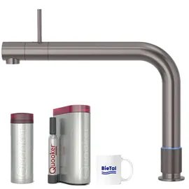 bietal® Quooker Front Gunmetal & PRO3 Heißwasser & Sprudelwasser CUBE