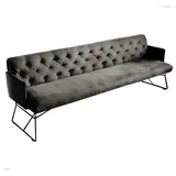 KAWOLA Sitzbank CHARME Velvet Grau 246 x 85 x 68 cm