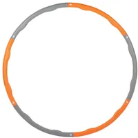 Fitness Mad Faltbarer Hula Hoop Reifen für Training. Größe 100 cm, Gewicht 1.5kg; Farbe - Orange/Grau