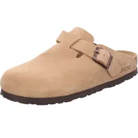 Rohde Damen Clog Leder Pantolette robust klassisch Schnalle Alba 6071, Größe:40 EU, Farbe:Beige - Beige 40