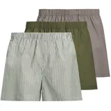 JACK & JONES JACMILANO WOVEN BOXERS 3 PACK NOOS Dusty Olive / City Skyline / Dusty Olive Striped S 3er Pack