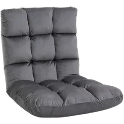 HOMCOM Bodenstuhl Metall, Samt(100% Polyester)