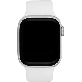 Apple Watch Series 8 GPS 45 mm Aluminiumgehäuse silber, Sportarmband weiß