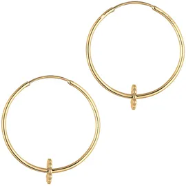 Elli Creolen Blume gold 925 Sterling Silber onesize
