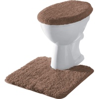 Erwin Müller Stand-WC-Set 2-TLG. Rhodos Uni, WC-Umrandung, WC-Deckelbezug rutschhemmend braun - ultraweich, extrem saugfähig, flusenarm (weitere Farben)