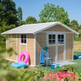 Grosfillex Deco 11 3,55 x 3,15 m holzoptik/grüngrau