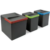 Emuca Recycle 1x12 l 2x6 l Anthrazitgrau