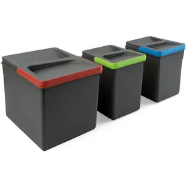 Emuca Recycle 1x12 l 2x6 l Anthrazitgrau