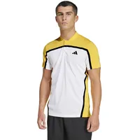 Adidas Tennis-Polo Henley Pro FreeLift Heat.Rdy weiss/gelb Herren