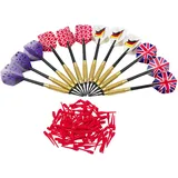 Kings Dart Steeldart-Set inkl. 100 Longlife-Spitzen
