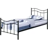 Meublorama - Bett Odette – 90x190 Cm – Metallrahmen – Lattenrost Inklusive – Authentischer Stil