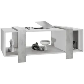 Vladon Couchtisch, Hellgrau, Holzwerkstoff, 110.5x42x56.5 cm, Wohnzimmer, Wohnzimmertische, Couchtische