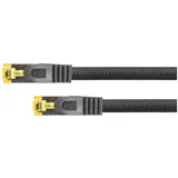 Python Patchkabel mit Cat.7 Rohkabel S/FTP PiMF halogenfrei 20m schwarz