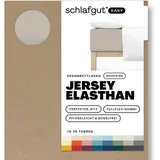 schlafgut Easy Jersey Elasthan Boxspring 180 x 200 - 200 x 220 cm sand mid