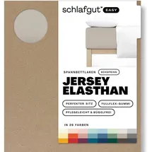 schlafgut Easy Jersey Elasthan Boxspring 180 x 200 - 200 x 220 cm sand mid