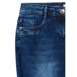 Cecil 3/4 Slim Leg Jeans im Casual Fit mid Blue used wash 33