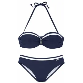 LASCANA Bügel-Bandeau-Bikini Damen marine Gr.38 Cup C