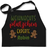 Kinderschürze Schürze Kinder Jungen Mädchen - Weihnachtsschürze - Weihnachtsplätzchen Experte - 7-14 Jahre - Schwarz - weihnachten weihnachts schürzen backen christmas schurzen für weinachts - 7-13 Jahre