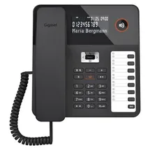 Gigaset Desk 800A Schnurgebunden sw, Telefon, Schwarz