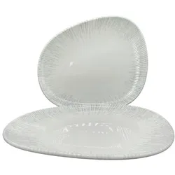 Bonna 6x Speiseteller Geschirr Porzellan flach 24 cm Iris Vago