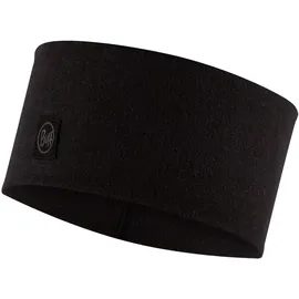Buff Merino Wide Stirnband solid black
