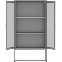 [en.casa] Büroschrank Sund Metall 150x80x40 cm Grau [en.casa]