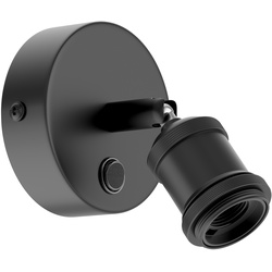 ledscom.de Wandleuchte RETRA, Schalter, schwarz matt, rund + LED Lampe 838lm warmweiß