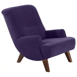 58 aufm Kessel Cocktailsessel Kajsa Velourstoff 58 x 0 x 0 cm Lila mit Relax-Funktion