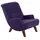 58 aufm Kessel Cocktailsessel Kajsa Velourstoff 58 x 0 x 0 cm Lila mit Relax-Funktion