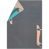 David Fussenegger Kinderdecke Juwel 'Dackel' 140 x 200 cm Grau