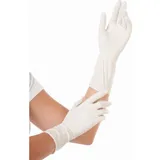 Franz Mensch Hygostar Nitrilhandschuhe Safe Long, puderfrei, weiß, 27013 | 1 Packung = 100 Stück, Größe L