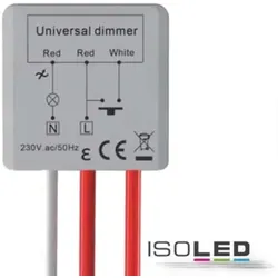 Universal Push Mini Dimmer für dimmbare 230V Leuchten und Trafos 250VA