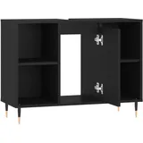 vidaXL Badschrank Schwarz 80x33x60 cm Holzwerkstoff