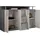 HBZ Sideboard 139 x 90 x 34 cm Grau / Weiß
