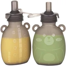 Haakaa 2er - Set Silikon Quetschies, transparent