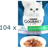 (€ 7,88/kg) GOURMET Perle Erlesene Streifen Kalb & Gemüse Sauce 104 x 85 g