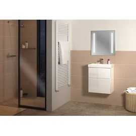 Sanipa 3way Waschtischunterbau für Keramik-Waschtisch Avento 55 cm, 2 Auszüge mit Griffleisten, Badmöbel,