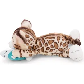 NICI Kuscheltier Katze Bengal mit Fisch 30 cm Braun