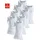 CLIPPER Unterhemd CLIPPER, Herren, Gr. 3, 8 Stk., N-Gr, weiß, Doppelripp, Obermaterial: 100% Baumwolle, unifarben, körpernah, tiefer Rundhals, Unterhemden Unterhemd, aus Doppelripp, Tanktop, Unterziehshirt