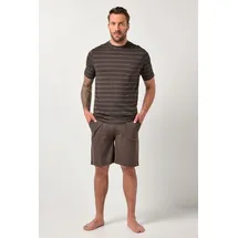 Jp1880 Schlafanzug Schlafanzug Homewear Zweiteiler Ringel grau 8XL
