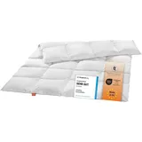 sleepling – Daunendecke, warm, 155x220 cm, 90% Daunen / 10% Federn, Steppbett - Weiß