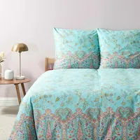 BASSETTI Bettwäsche IND ROSES Farbe T1 TURCHESE Größe 135x200+80x80