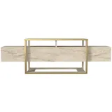 moebel17 Bianco Lowboard 160 x 49,8 x 46,1 cm Beige Holz, Spanplatte