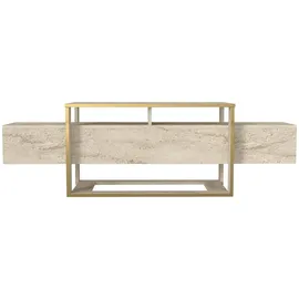 moebel17 Bianco Lowboard 160 x 49,8 x 46,1 cm Beige Holz, Spanplatte