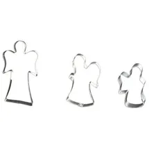 LARES Große Ausstecher/Ausstechformen Sets - Größe von 6-19cm - aus Weißblech - 3er Set Engel (Verschiedene Größen) - Made in Germany
